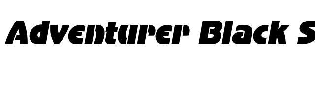 Adventurer Black SF Italic font preview