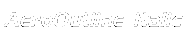 AeroOutline Italic font preview
