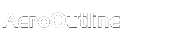 AeroOutline font preview