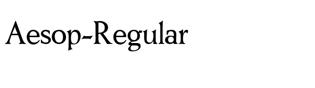 Aesop-Regular font preview