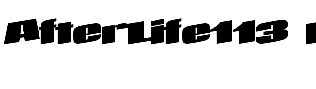 AfterLife113 Regular ttext font preview