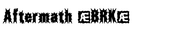 Aftermath (BRK) font preview