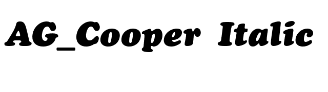AG_Cooper Italic font preview