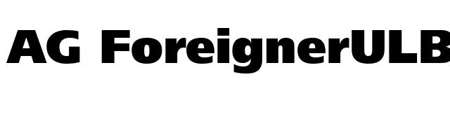 AG ForeignerULB Plain Medium font preview