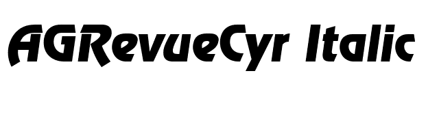 AGRevueCyr Italic font preview