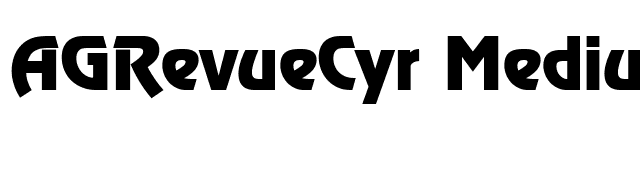 AGRevueCyr Medium font preview