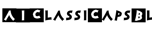 AIClassiCapsBlack font preview