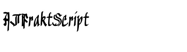 aifraktscript font preview