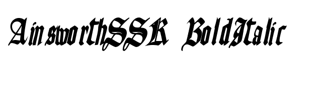 AinsworthSSK BoldItalic font preview