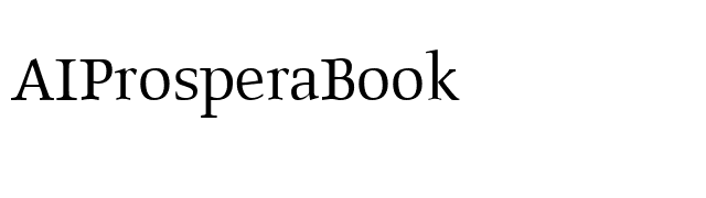 aiprosperabook font preview