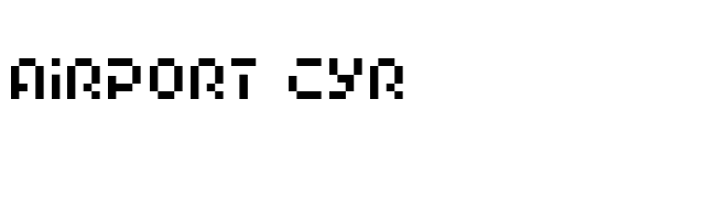 Airport Cyr font preview