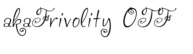 akafrivolity-otf font preview