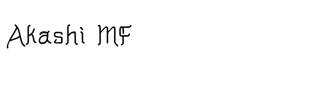 akashi-mf font preview
