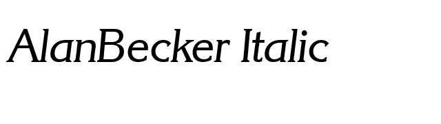 AlanBecker Italic font preview