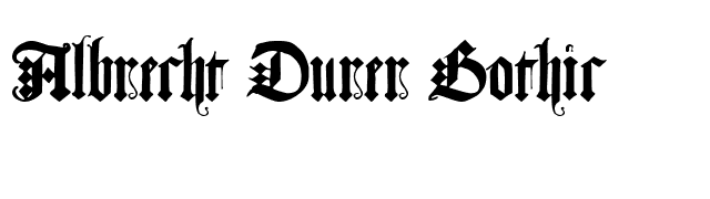 Albrecht Durer Gothic font preview