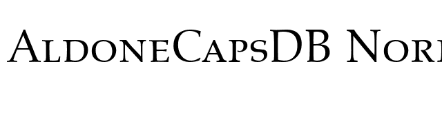 AldoneCapsDB Normal font preview