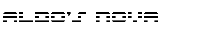 Aldo's Nova font preview