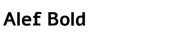 Alef Bold font preview