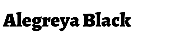 Alegreya Black font preview