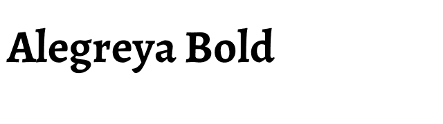 Alegreya Bold font preview