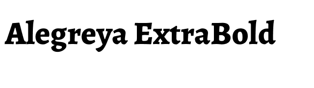 Alegreya ExtraBold font preview