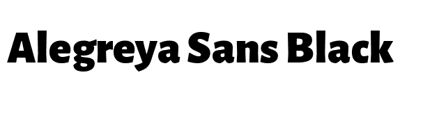Alegreya Sans Black font preview