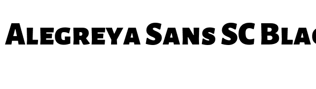 Alegreya Sans SC Black font preview
