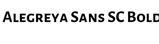Alegreya Sans SC Bold font preview
