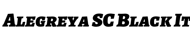 Alegreya SC Black Italic font preview