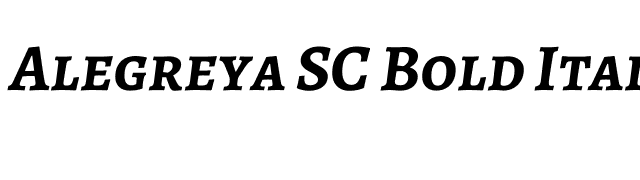 Alegreya SC Bold Italic font preview