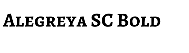 Alegreya SC Bold font preview