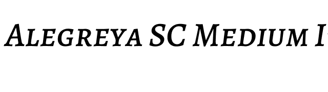Alegreya SC Medium Italic font preview