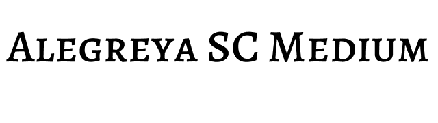 Alegreya SC Medium font preview