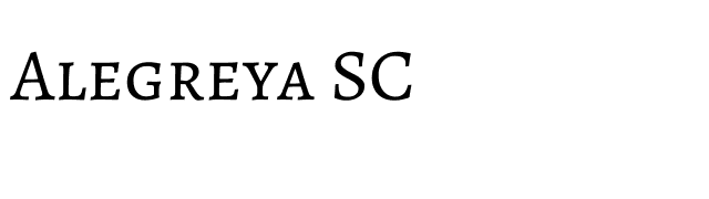 Alegreya SC font preview