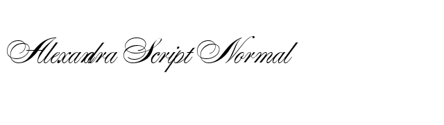 Alexandra Script Normal font preview