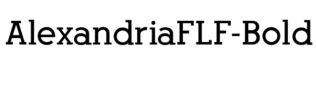 AlexandriaFLF-Bold font preview