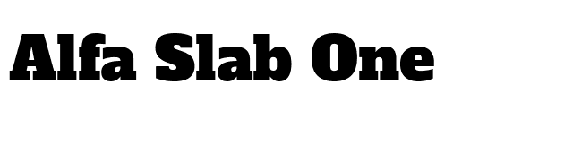 Alfa Slab One font preview