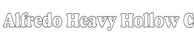 Alfredo Heavy Hollow Condensed font preview