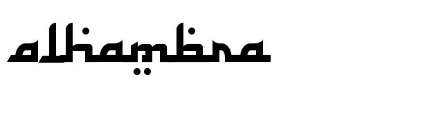 Alhambra font preview
