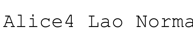 Alice4 Lao Normal font preview