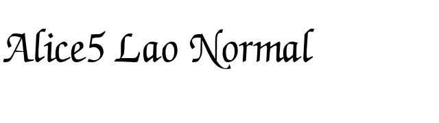 Alice5 Lao Normal font preview
