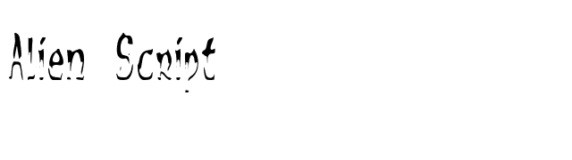 Alien Script font preview