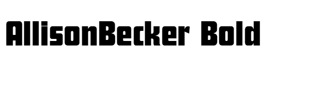 AllisonBecker Bold font preview