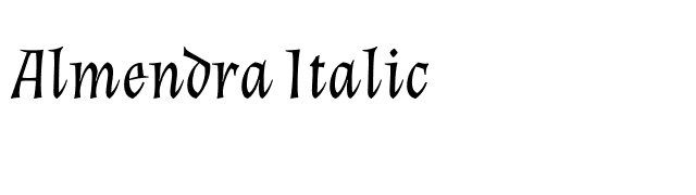 Almendra Italic font preview