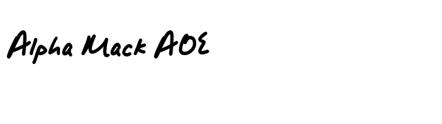 Alpha Mack AOE font preview