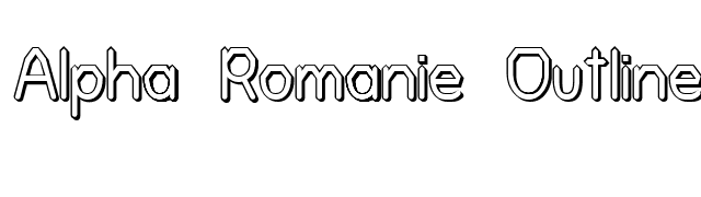 Alpha Romanie Outline G98 font preview