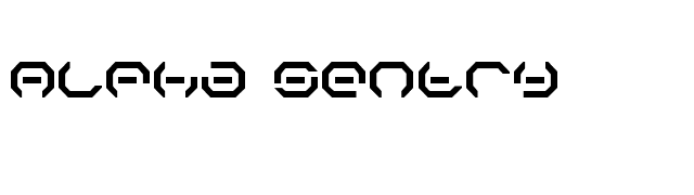 Alpha Sentry font preview