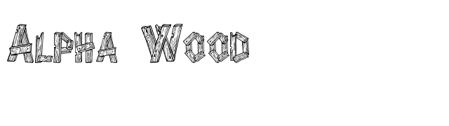 alpha-wood font preview