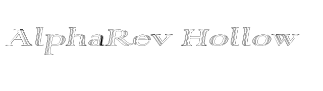 AlphaRev Hollow font preview