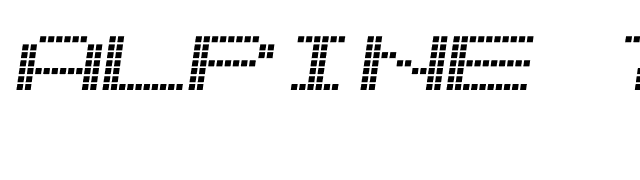 Alpine 7558S font preview